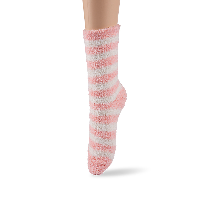RZ025 Half-Brushed Cozy Polka Dot Striped Warm Women’s Boot Socks
