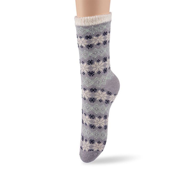 RZ046 Nordic Style Thickened Double-Layer Thermal Women’s Boot Socks