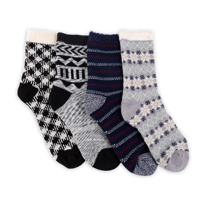 RZ046 Nordic Style Thickened Double-Layer Thermal Women’s Boot Socks