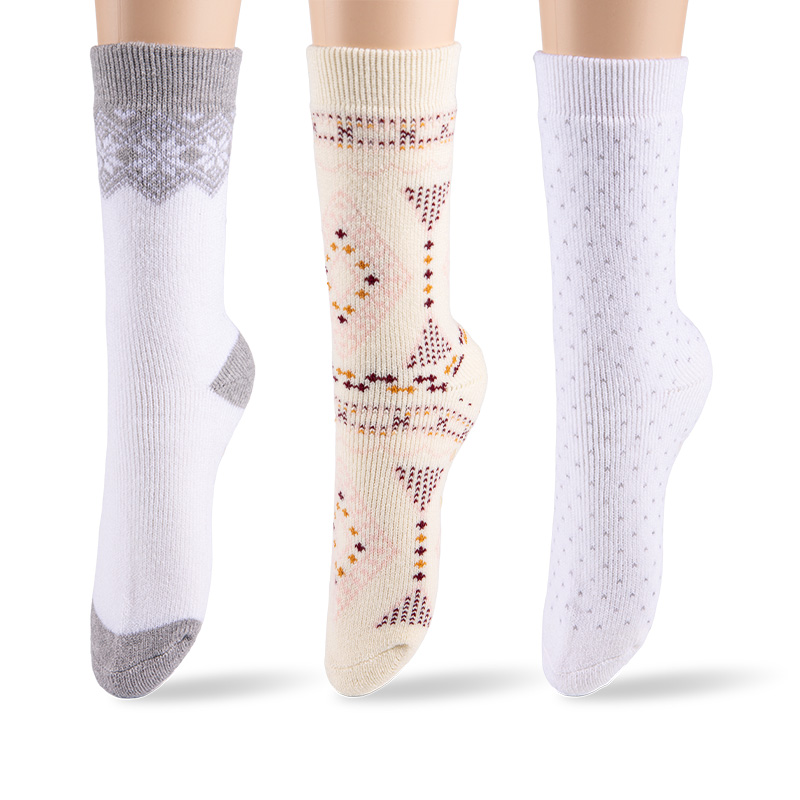 RZ038 Playful Brushed Acrylic Women’s Heat Retainer Socks