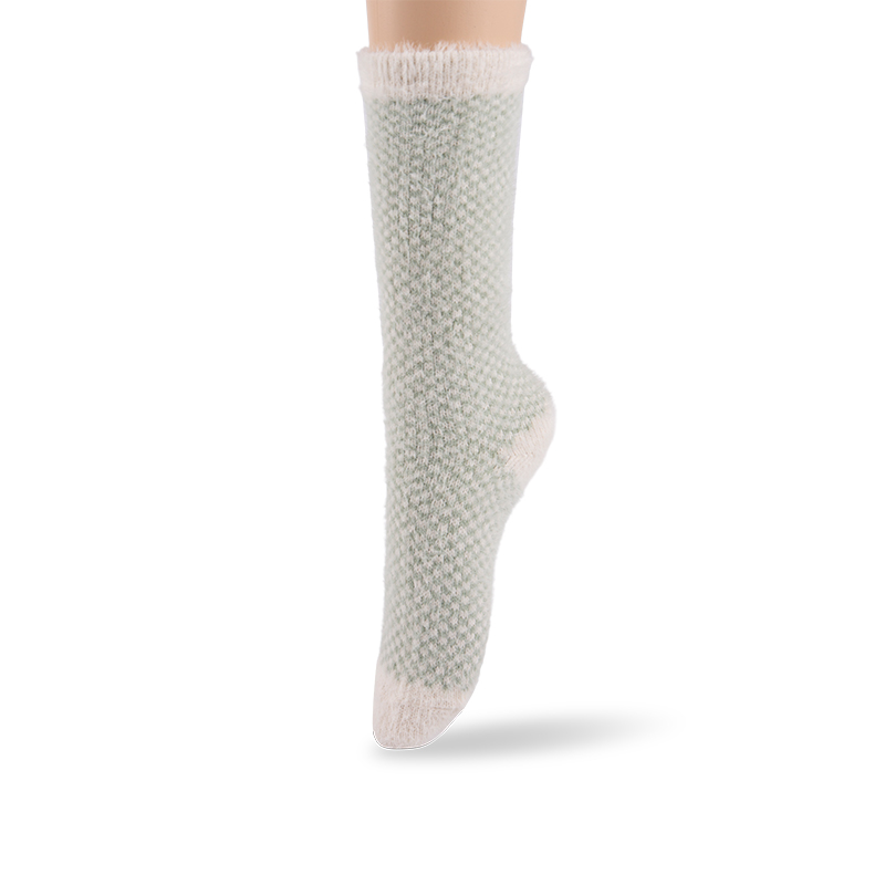 RZ166 Faux Mink Fleece Autumn Story Thermal Women’s Boot Socks
