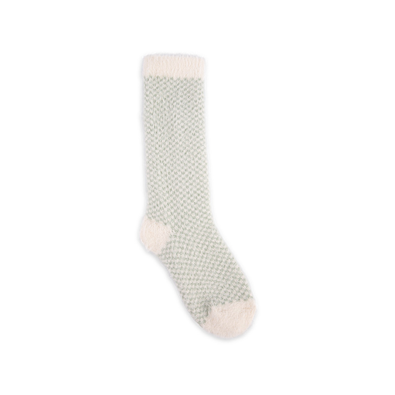RZ166 Faux Mink Fleece Autumn Story Thermal Women’s Boot Socks