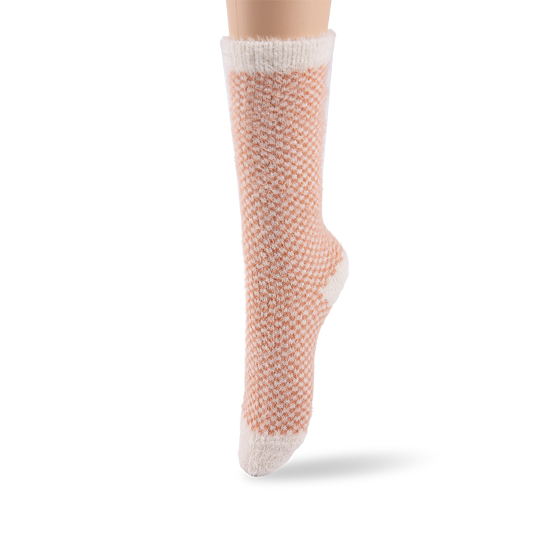 RZ166 Faux Mink Fleece Autumn Story Thermal Women’s Boot Socks