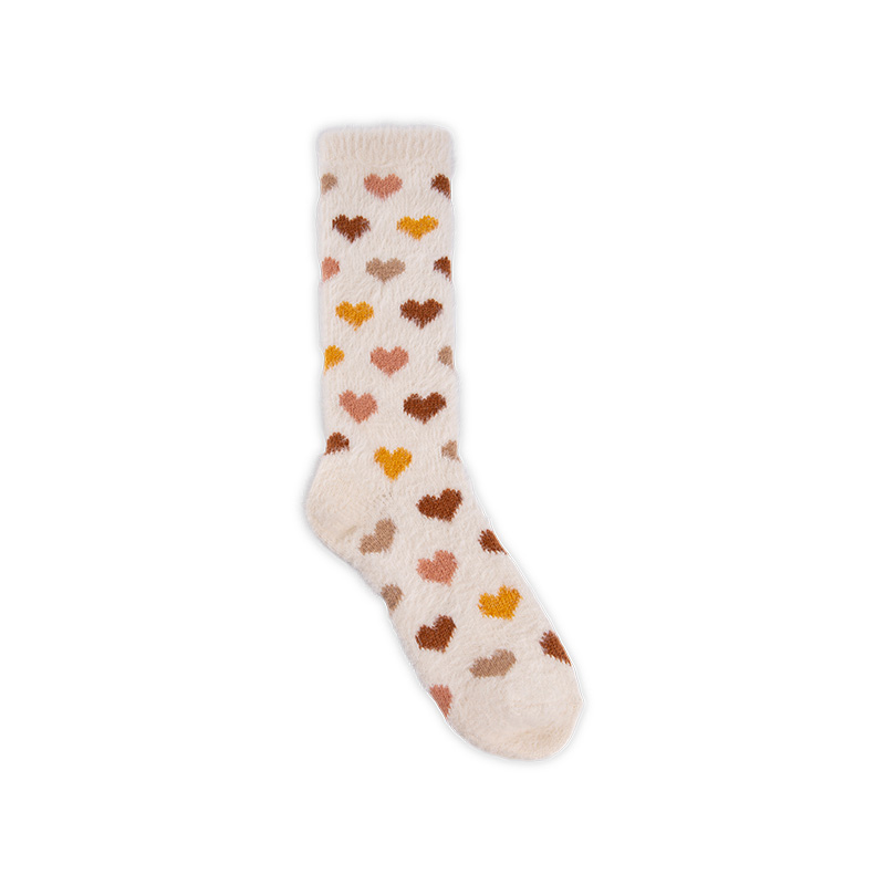 RZ166 Faux Mink Fleece Autumn Story Thermal Women’s Boot Socks