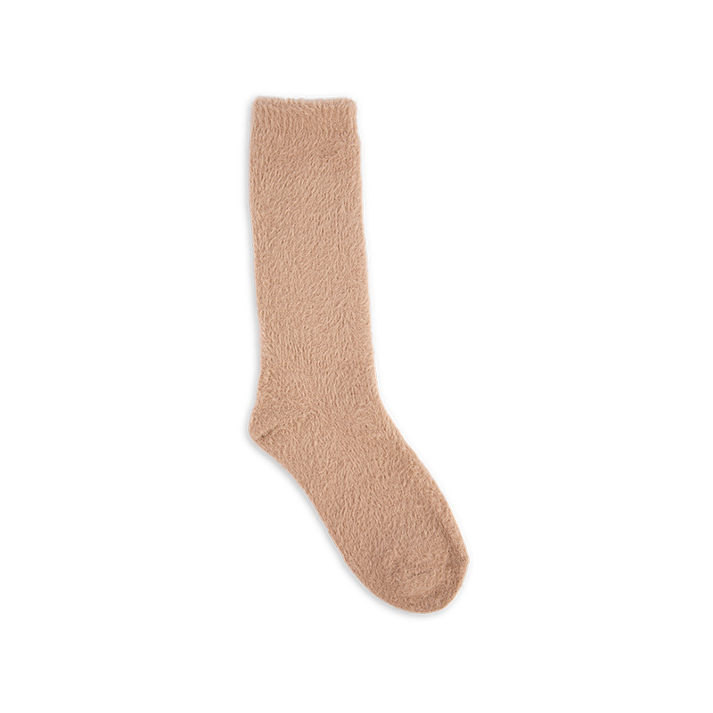 RZ166 Faux Mink Fleece Autumn Story Thermal Women’s Boot Socks