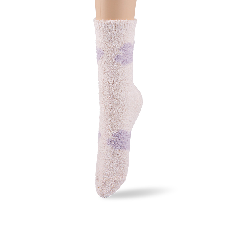 RZ095 Soft Cloud Lavender Pink Light Fleece Women’s Boot Socks