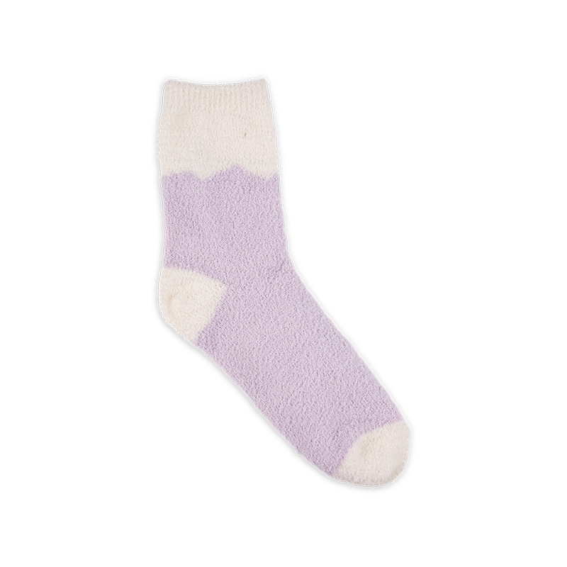 RZ095 Soft Cloud Lavender Pink Light Fleece Women’s Boot Socks