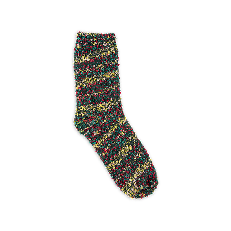 RZ125 Playful Candy Color Fuzzy Speckled Mid-Calf Women’s Boot Socks