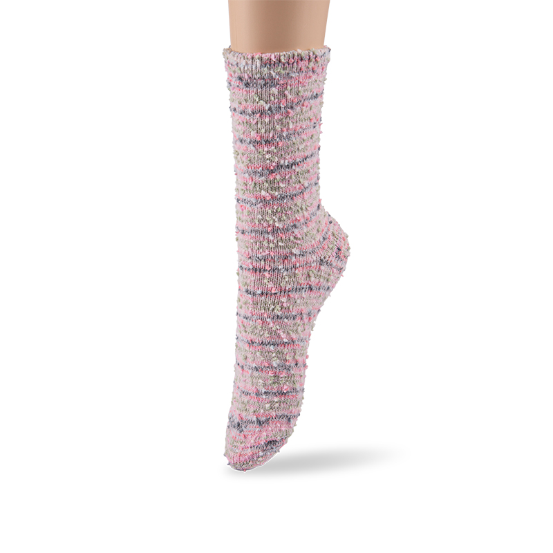 RZ125 Playful Candy Color Fuzzy Speckled Mid-Calf Women’s Boot Socks