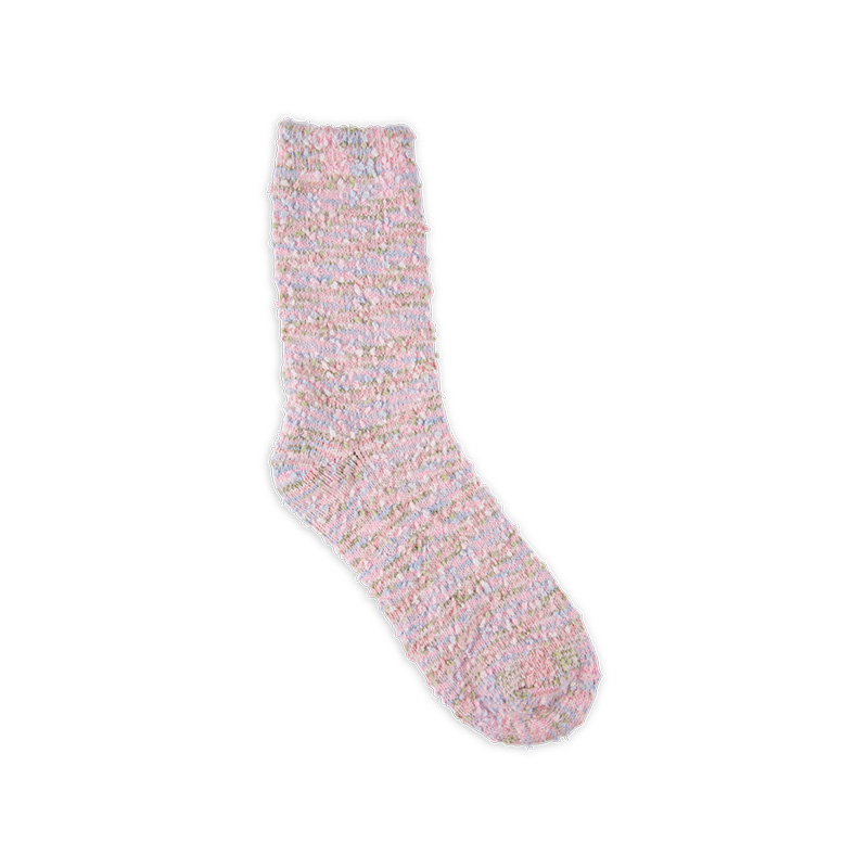 RZ125 Playful Candy Color Fuzzy Speckled Mid-Calf Women’s Boot Socks