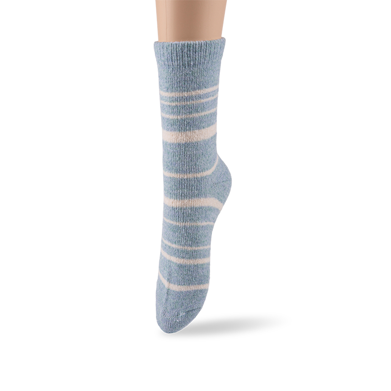 RZ121 Blue Tone Striped Soft Warm Mid-Calf Women’s Boot Socks