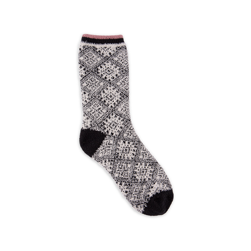 RZ096 Feather Yarn Velvet Vintage Ethnic Style Soft Warm Women’s Boot Socks