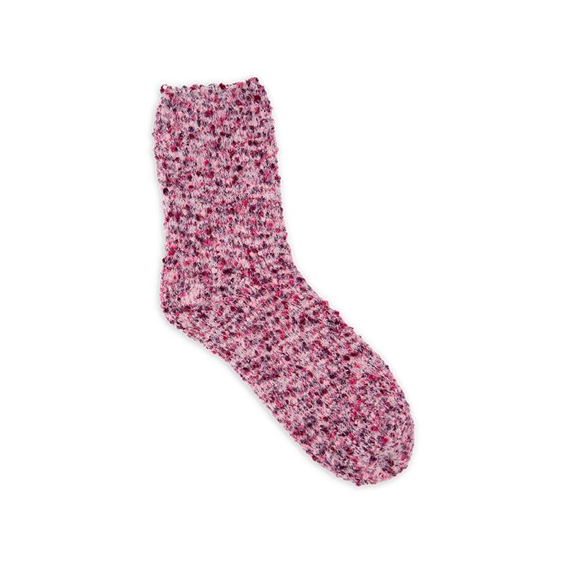 RZ008 Colorful Bubble Feather Yarn Single-Layer Women’s Boot Socks