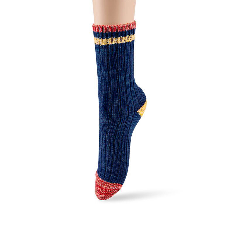 RZ099 Retro Color Block Mid Calf Cotton Spring & Summer Series Socks
