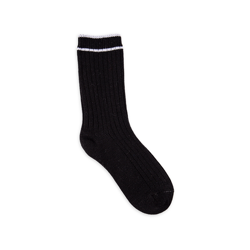 RZ104 Minimalist Black and White Mid Calf Cotton Spring & Summer Series Socks