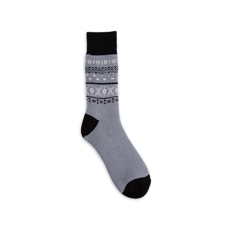 RZ249 Minimalist Elegant Thickened Men's Boot Socks with Brushed Terry Lining