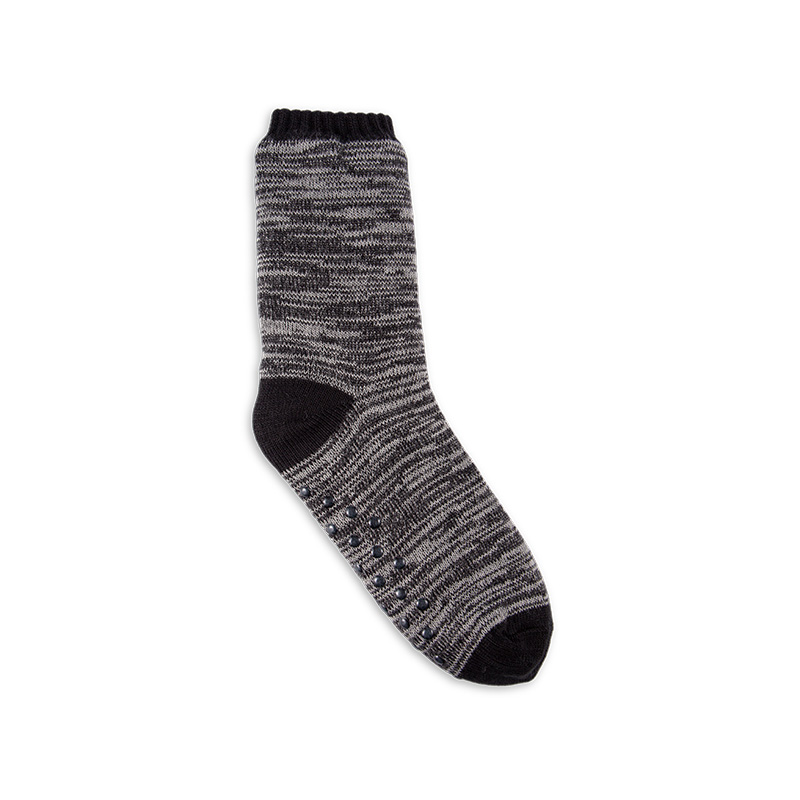 RZ299 Men's Classic Vintage Thick Warm Anti-Slip Cabin Socks with Sherpa Fleece Lining