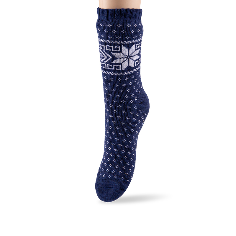 RZ299 Men's Classic Vintage Thick Warm Anti-Slip Cabin Socks with Sherpa Fleece Lining