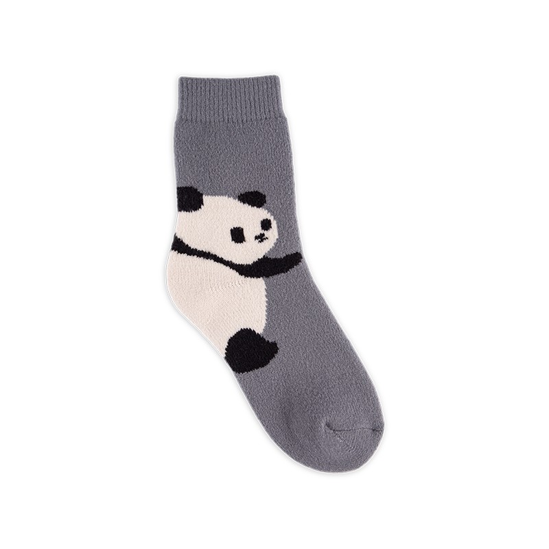 RZ229 Playful Animal Brushed Polyester Fleece Women’s Heat Retainer Socks