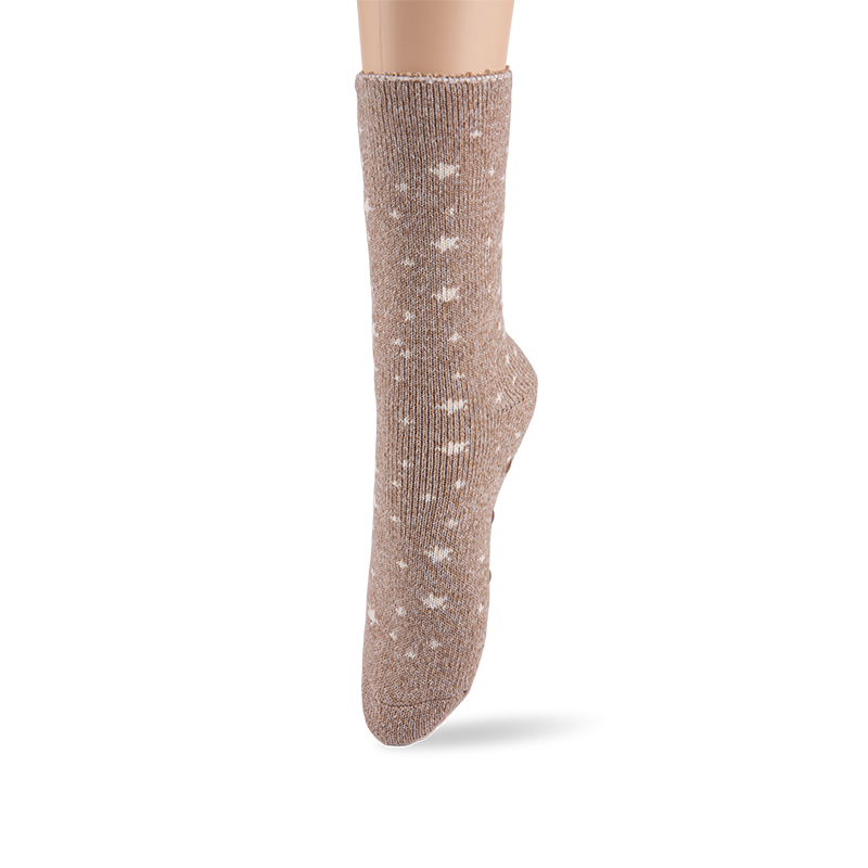 RZ141 Star Pattern Terry Brushed Non Slip Women’s Heat Retainer Socks