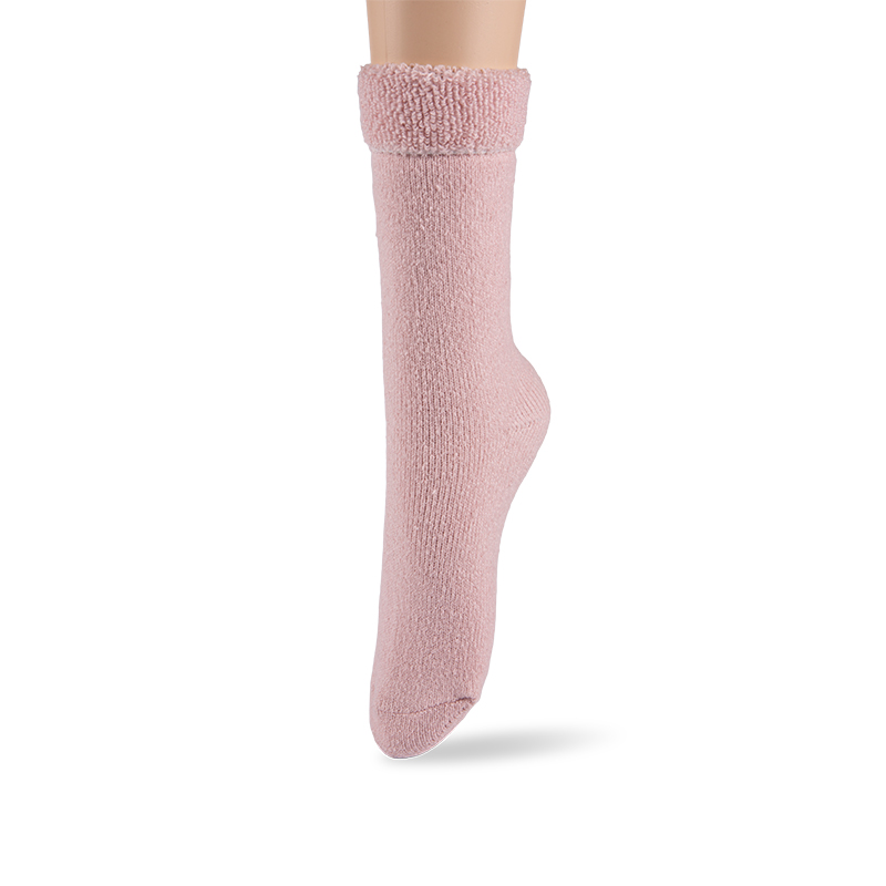 RZ280 Morandi Color Terry Polyester Fleece Warm Women’s Heat Retainer Socks