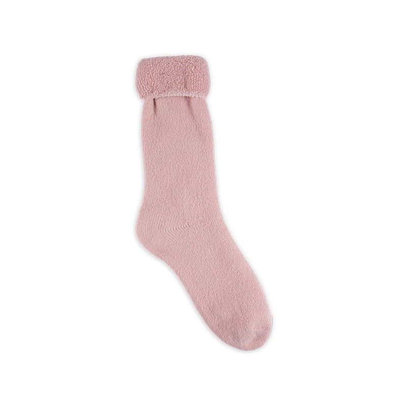 RZ280 Morandi Color Terry Polyester Fleece Warm Women’s Heat Retainer Socks