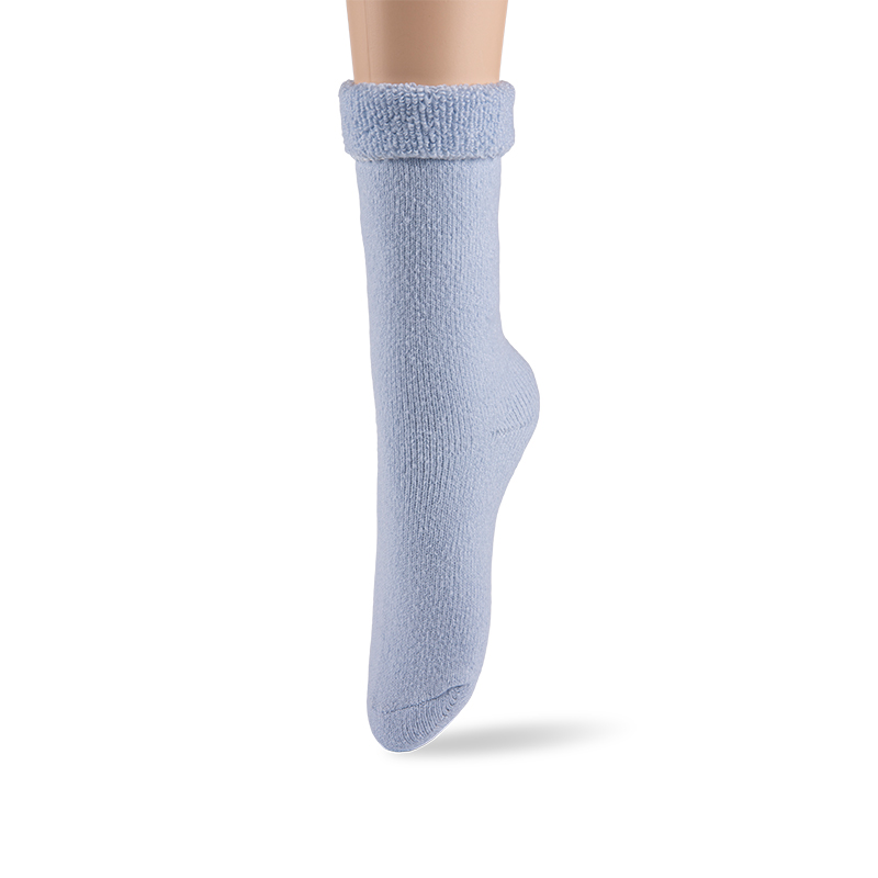 RZ280 Morandi Color Terry Polyester Fleece Warm Women’s Heat Retainer Socks