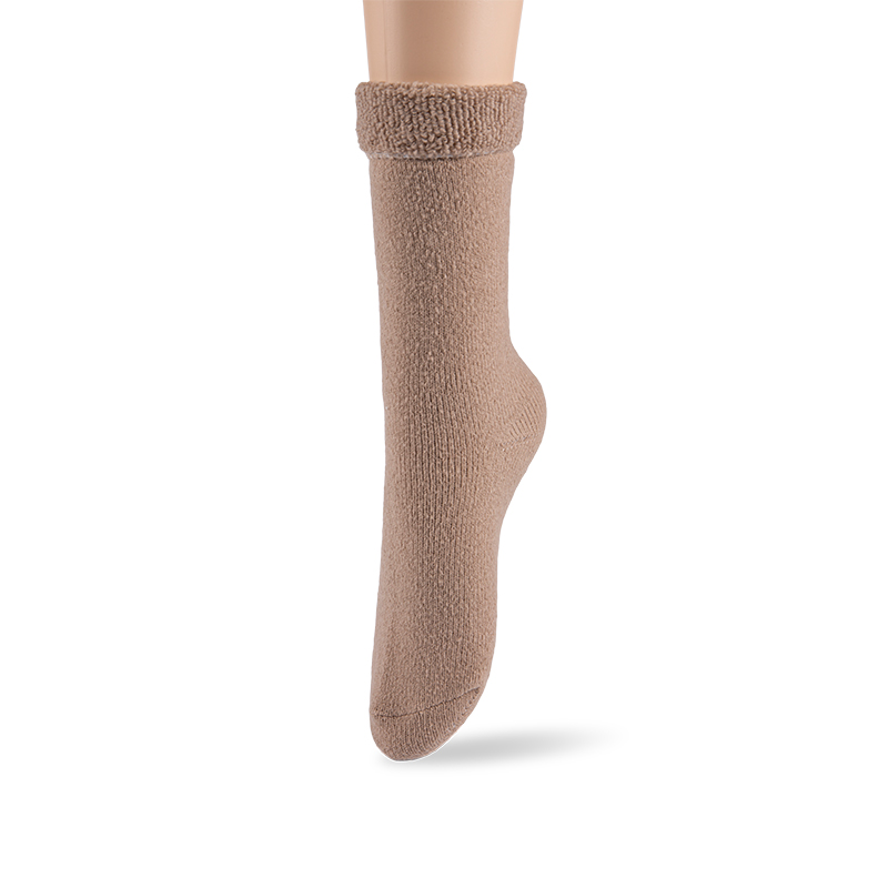 RZ280 Morandi Color Terry Polyester Fleece Warm Women’s Heat Retainer Socks