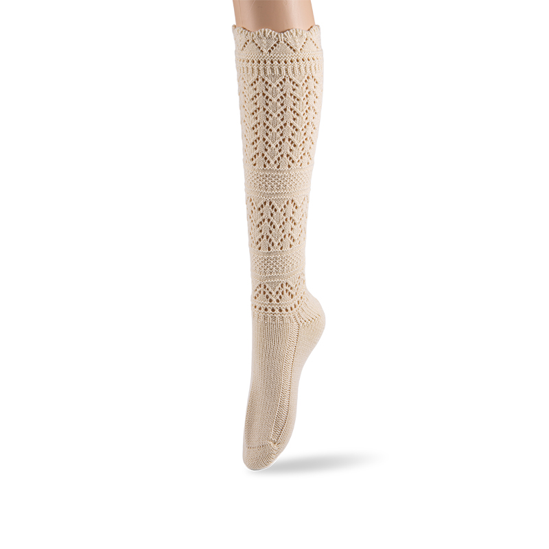 RZ271/284 Vintage Elegant Acrylic Hollow Cable Knit Knee High Socks