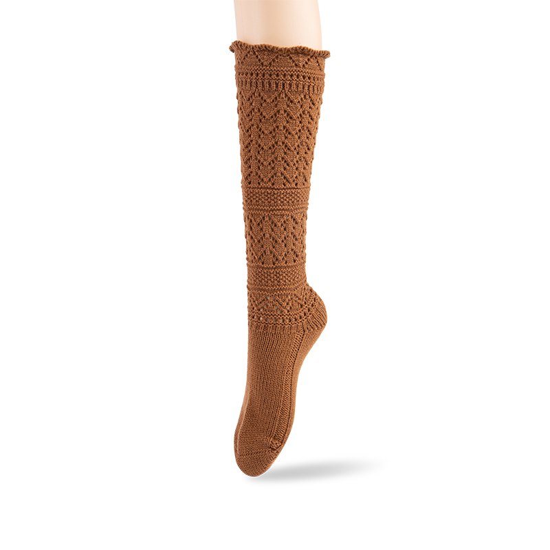 RZ271/284 Vintage Elegant Acrylic Hollow Cable Knit Knee High Socks