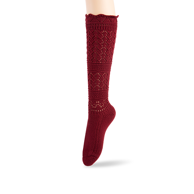 RZ271/284 Vintage Elegant Acrylic Hollow Cable Knit Knee High Socks