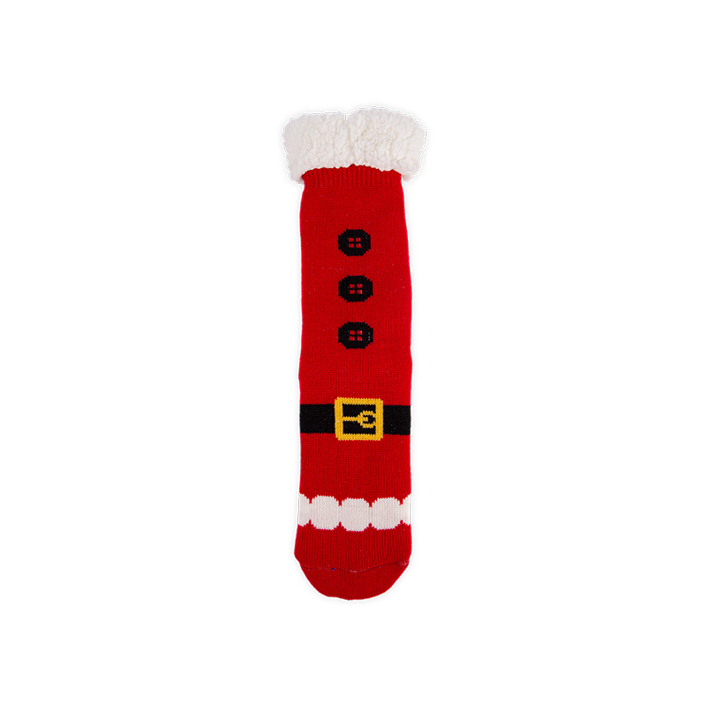 RZ130 Acrylic Cute Christmas Series Thick Sherpa Fleece Lined Non Slip Women’s Cabin Socks