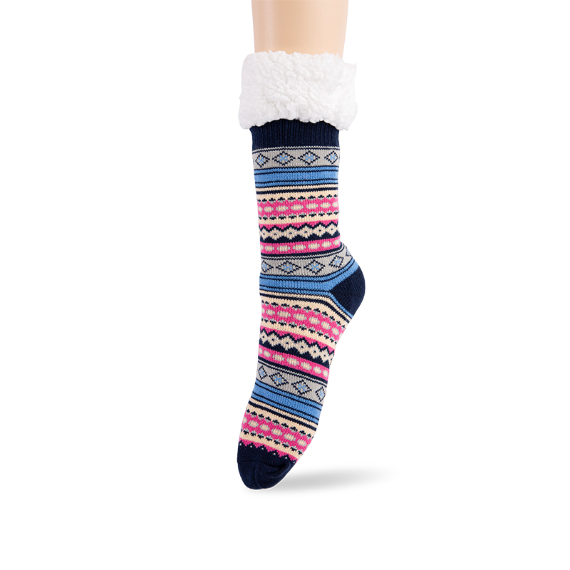 RZ016-1 Acrylic Cotton Fleece Bohemian Style Warm Non Slip Women’s Cabin Socks