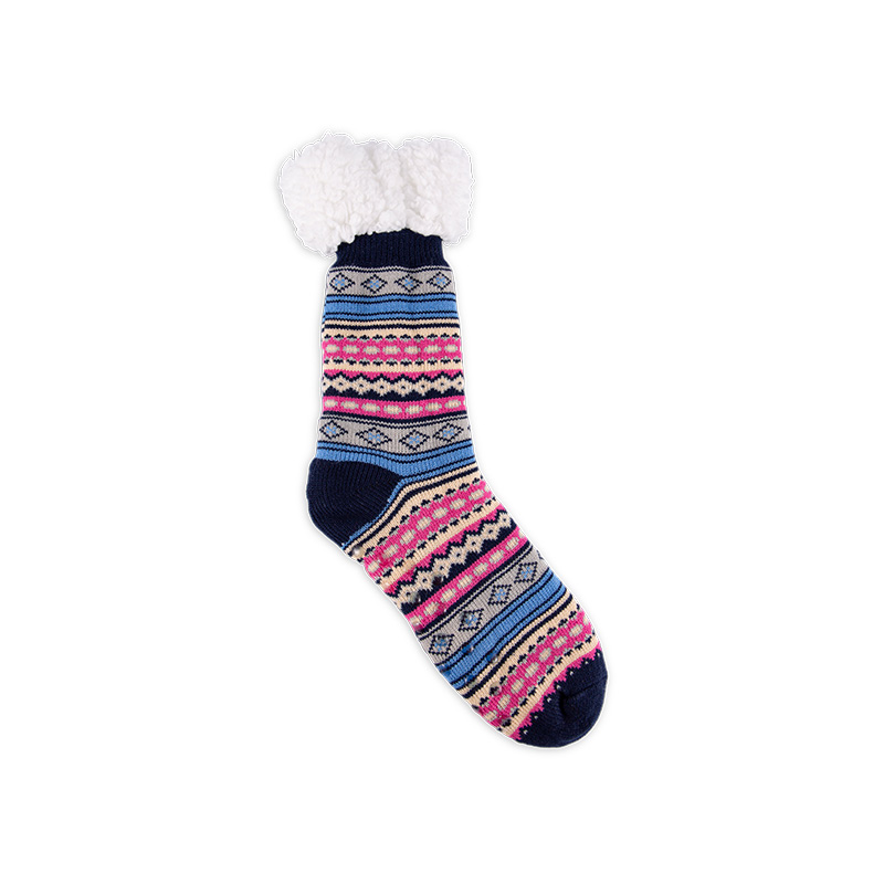 RZ016-1 Acrylic Cotton Fleece Bohemian Style Warm Non Slip Women’s Cabin Socks