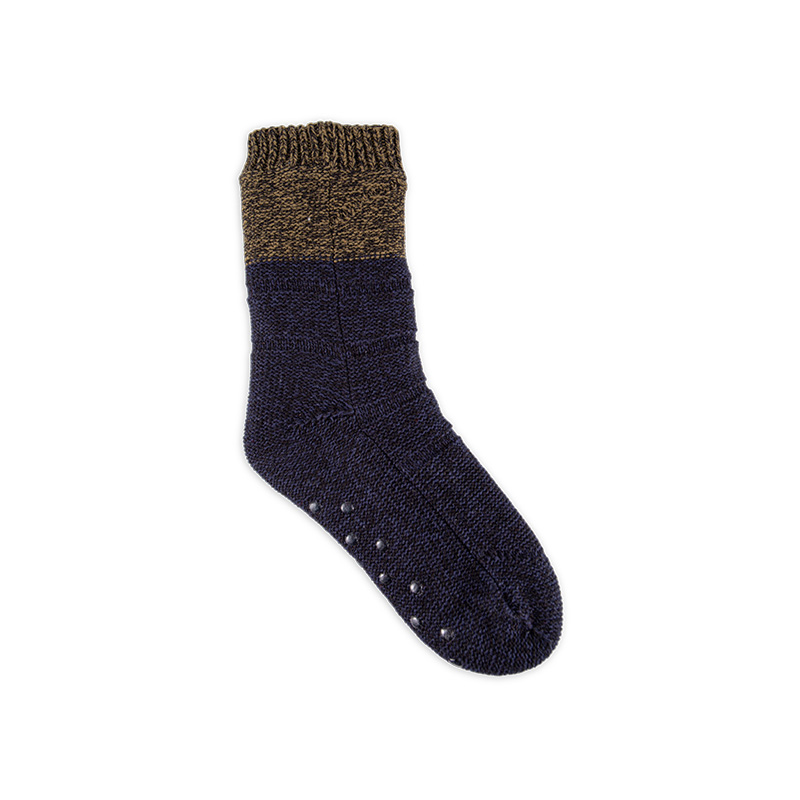 RZ159 Minimalist Color Block Acrylic Thick Double Layer Sherpa Fleece Lined Warm Non Slip Women’s Cabin Socks