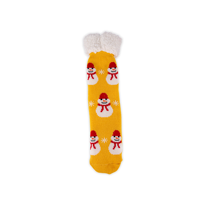 RZ130 Acrylic Cute Christmas Series Thick Sherpa Fleece Lined Non Slip Women’s Cabin Socks