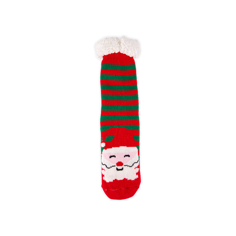 RZ130 Acrylic Cute Christmas Series Thick Sherpa Fleece Lined Non Slip Women’s Cabin Socks