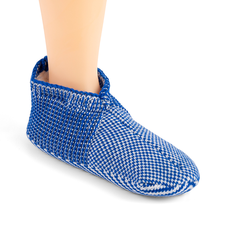 RZ023 Color Block Thick Sherpa Lined Warm Slipper Socks