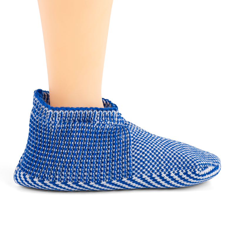 RZ023 Color Block Thick Sherpa Lined Warm Slipper Socks