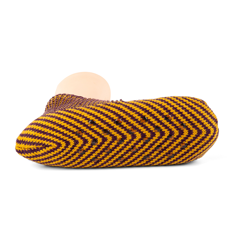 RZ023 Color Block Thick Sherpa Lined Warm Slipper Socks