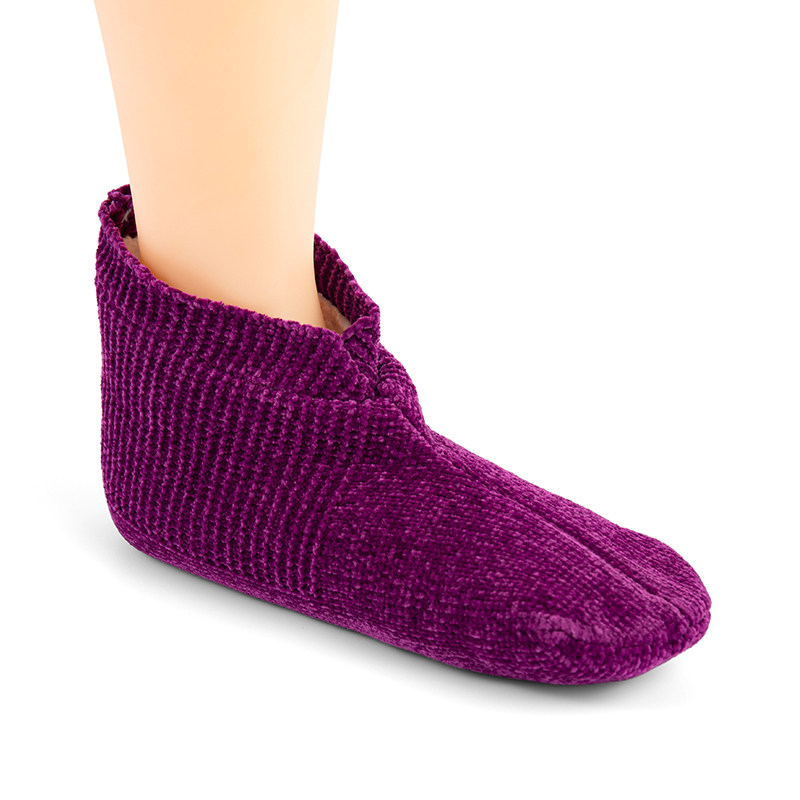 RZ024 Chenille Knit Thick Sherpa Lined Home Slipper Socks