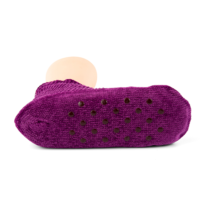 RZ024 Chenille Knit Thick Sherpa Lined Home Slipper Socks