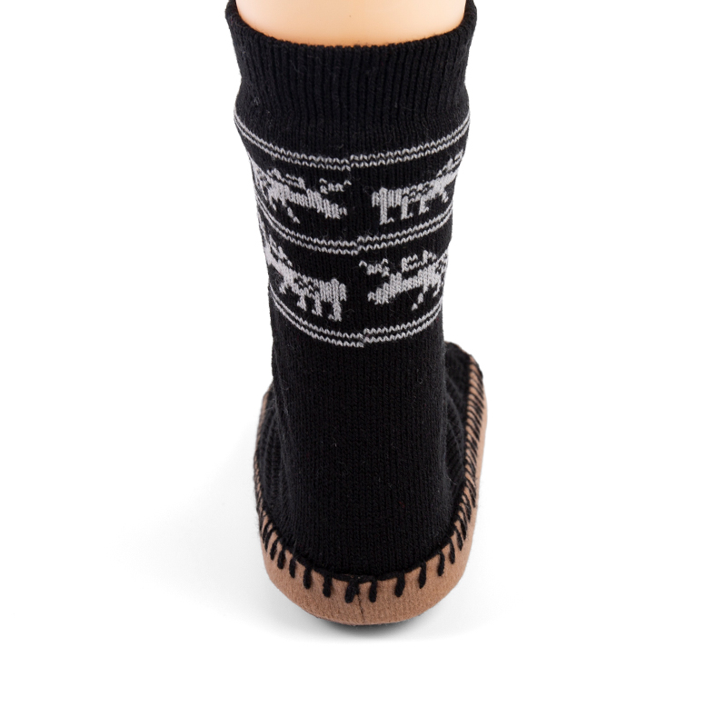 RZ156 Handmade Soft Sole Reindeer Design Slipper Socks