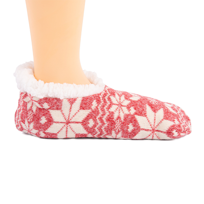 RZ134 Morandi Color Snowflake Pattern, Stripe, and Solid Color Home Knit Slippers