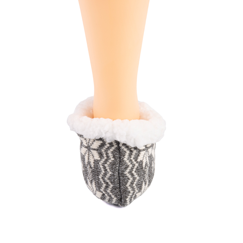 RZ134 Morandi Color Snowflake Pattern, Stripe, and Solid Color Home Knit Slippers
