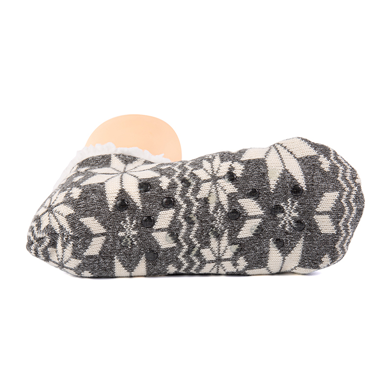 RZ134 Morandi Color Snowflake Pattern, Stripe, and Solid Color Home Knit Slippers