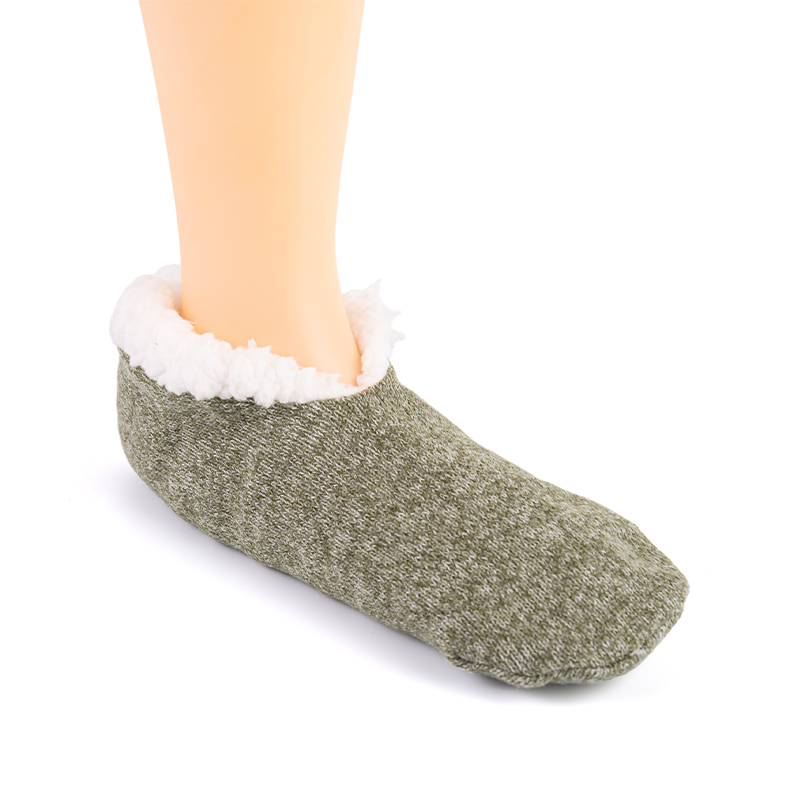 RZ134 Morandi Color Snowflake Pattern, Stripe, and Solid Color Home Knit Slippers