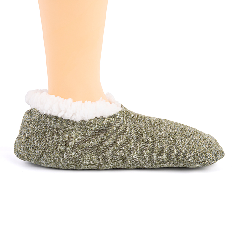 RZ134 Morandi Color Snowflake Pattern, Stripe, and Solid Color Home Knit Slippers