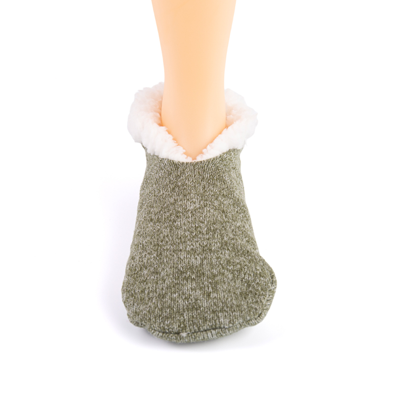 RZ134 Morandi Color Snowflake Pattern, Stripe, and Solid Color Home Knit Slippers