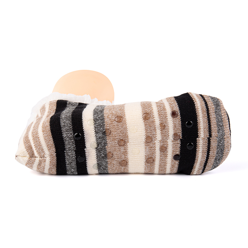 RZ134 Morandi Color Snowflake Pattern, Stripe, and Solid Color Home Knit Slippers